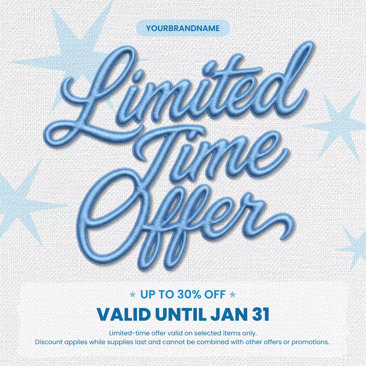 블루 레트로 세일 프로모션