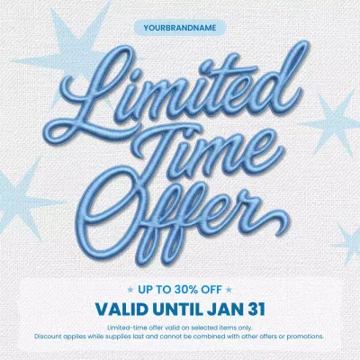 블루 레트로 세일 프로모션