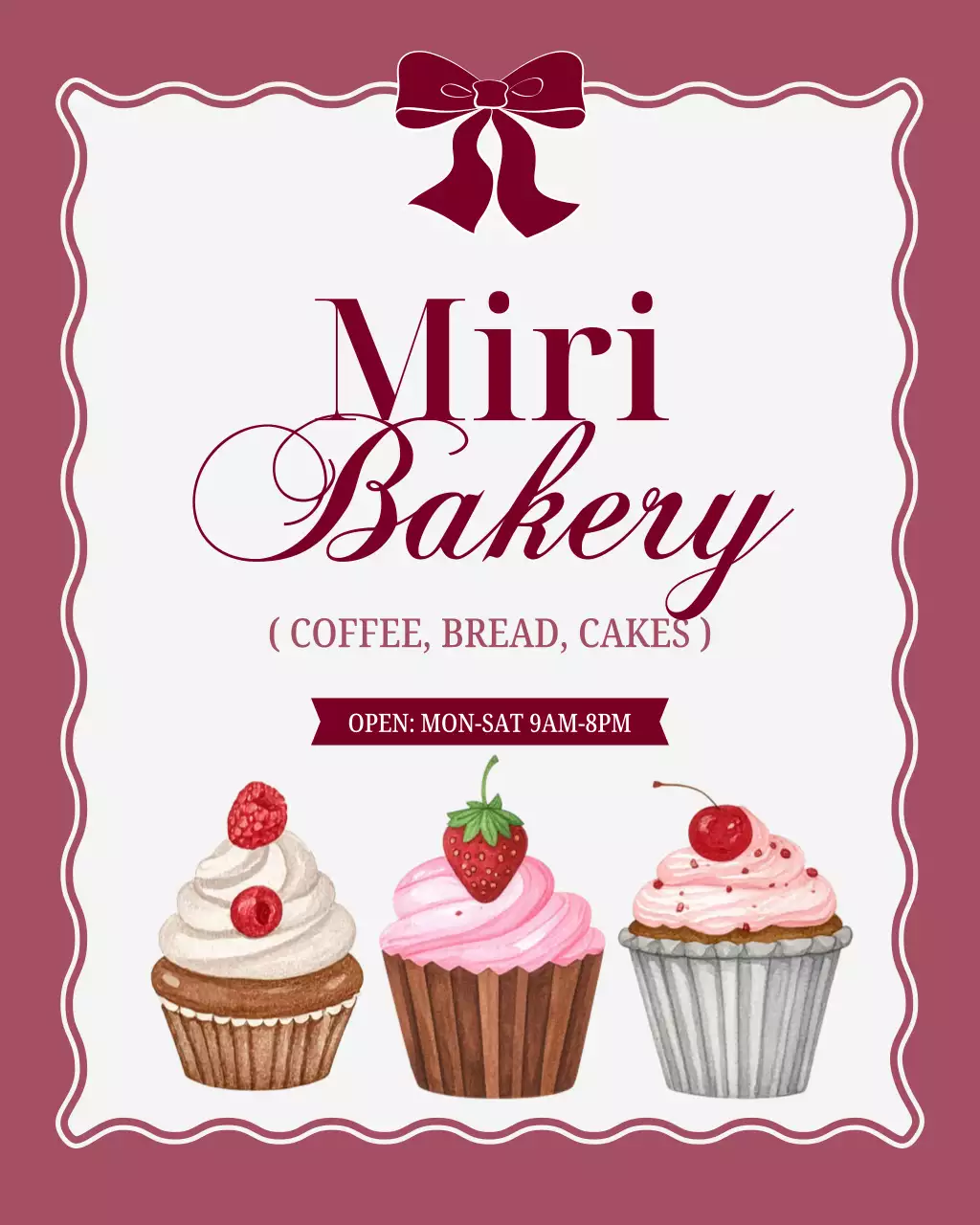 와인 빈티지 베이커리 광고