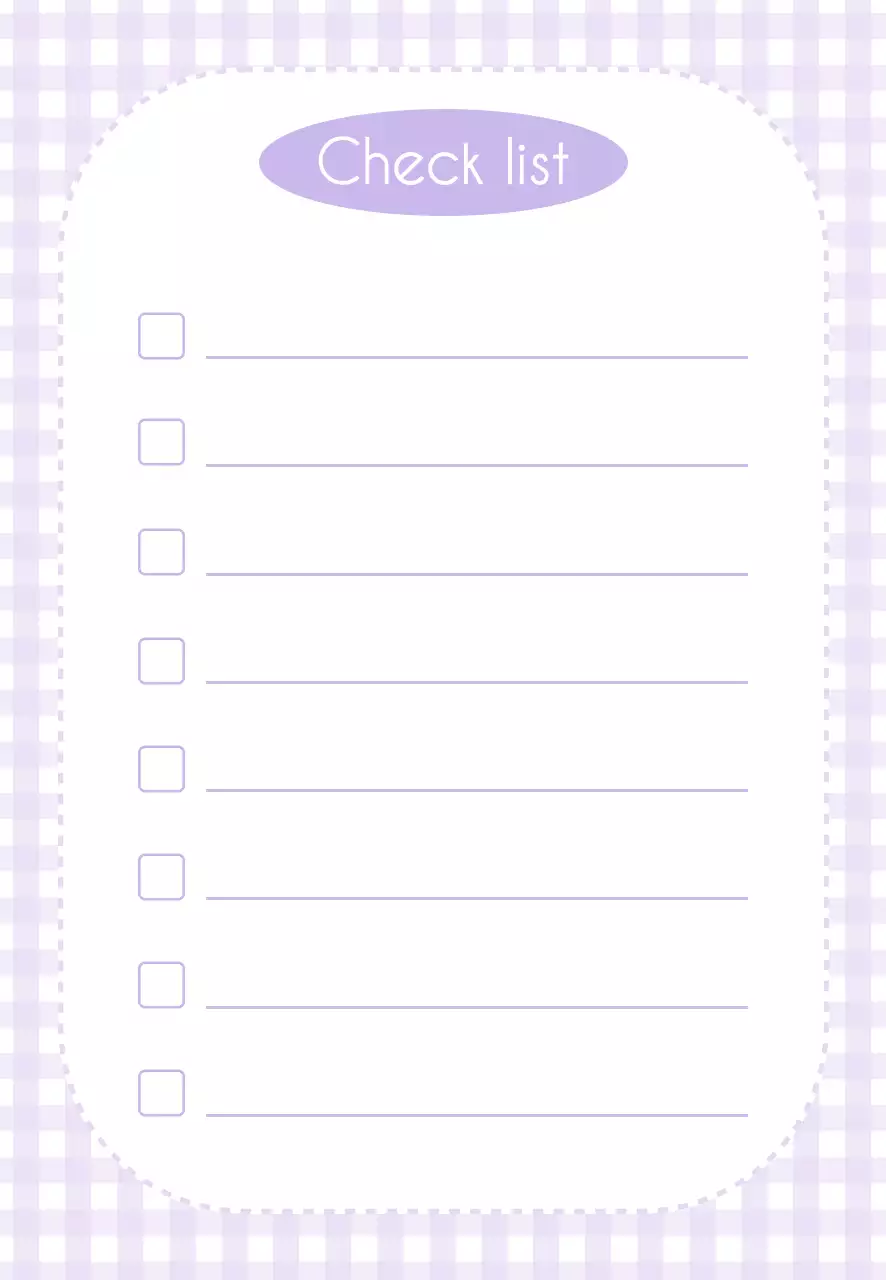 연보라 심플 개인 체크리스트