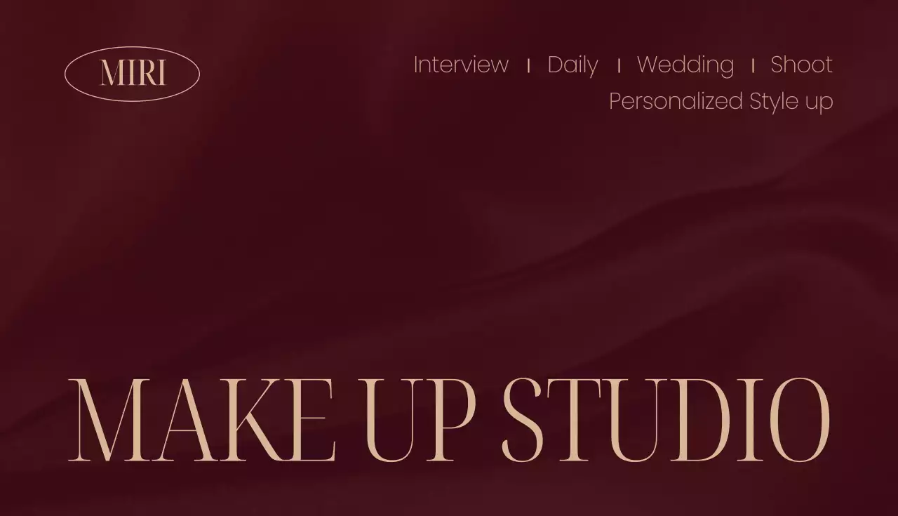 갈색 고급 뷰티 명함