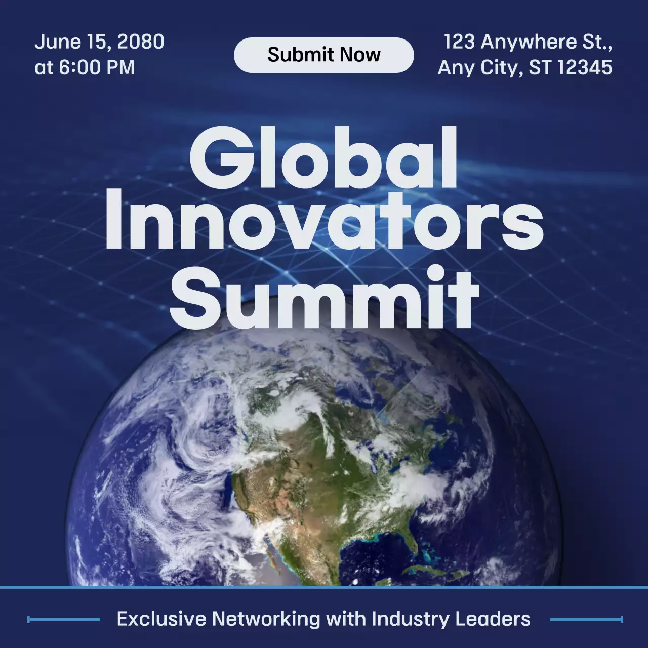 Blue Modern Tech Event Announcement Instagram Square