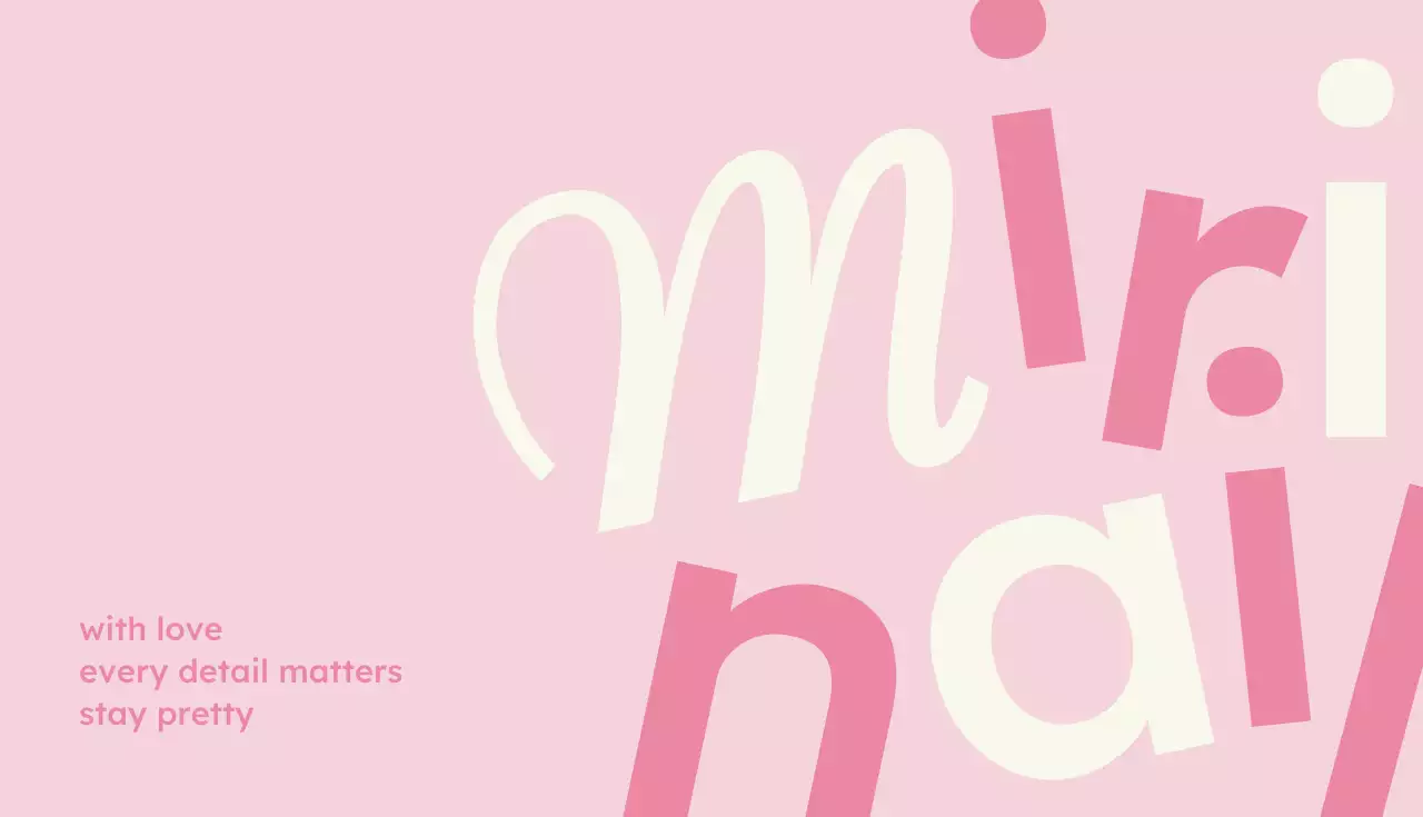 핑크 미니멀 뷰티 명함