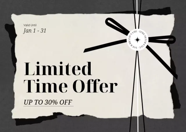 Black Minimal Sale Promotion