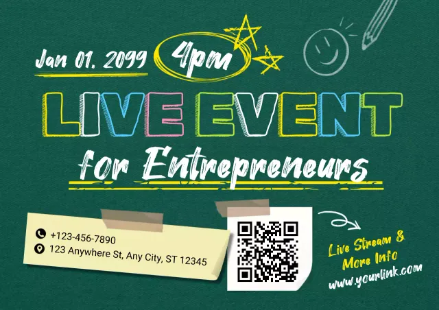 green modern event announcement