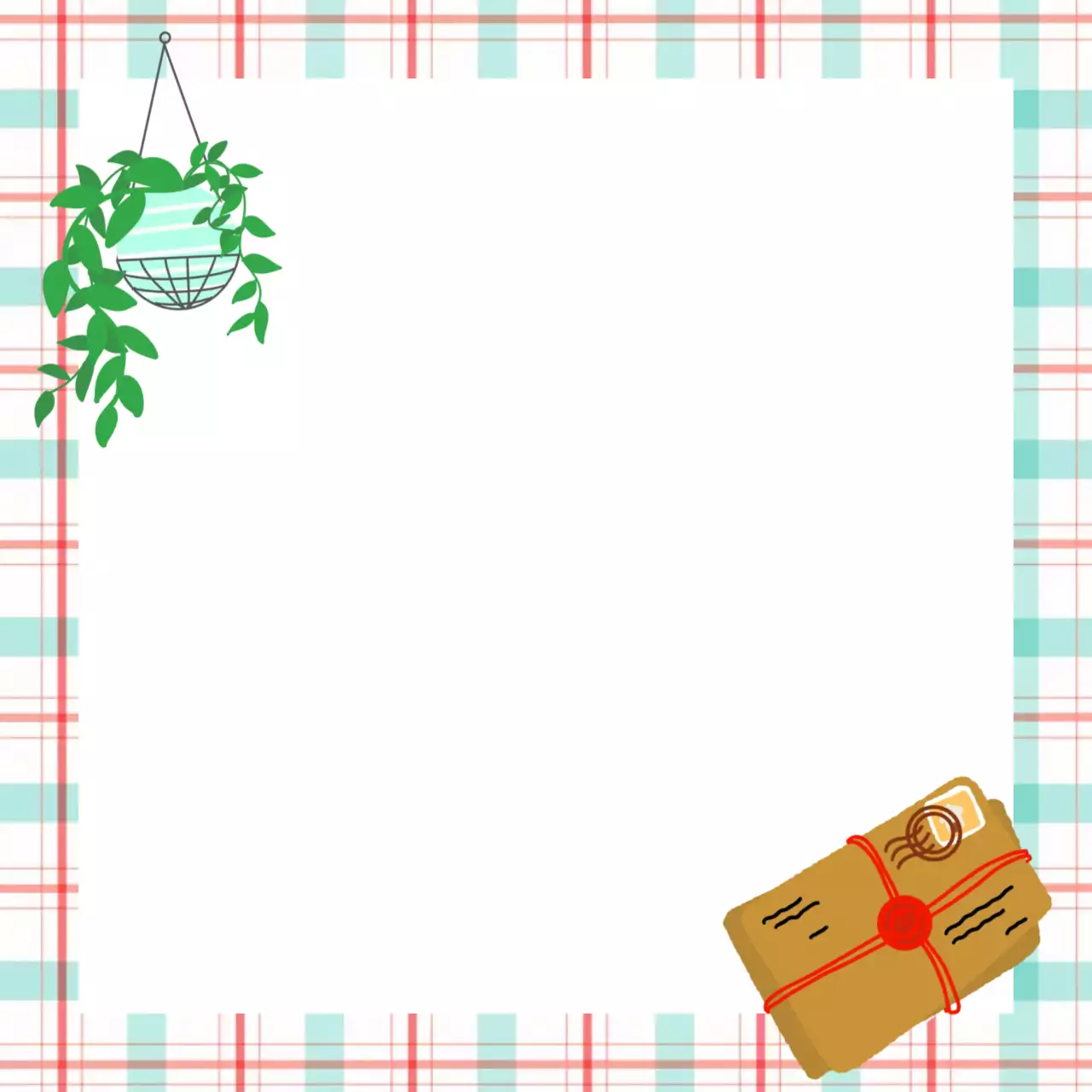 민트 심플 프레임 문구