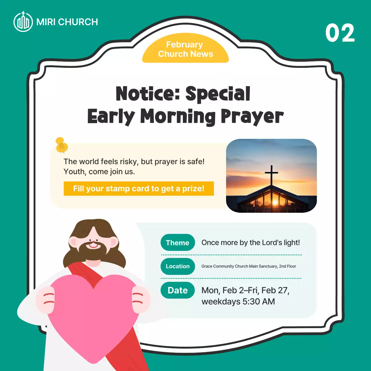 Yellow Baby Church Service Guide