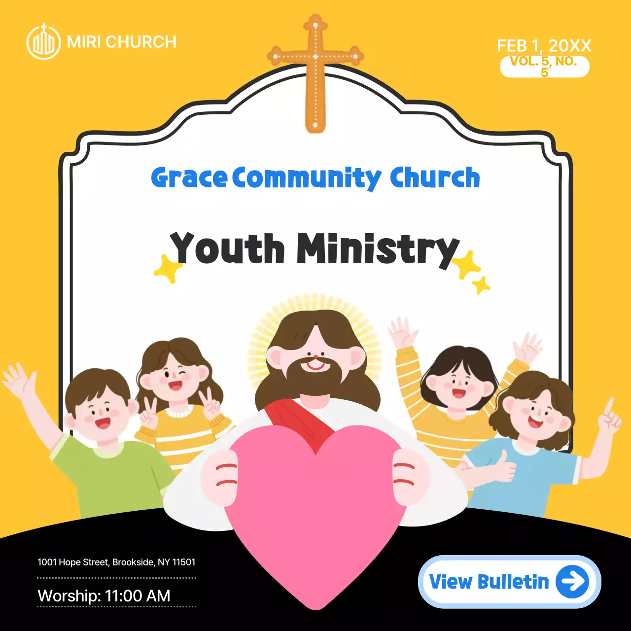 Yellow Baby Church Service Guide
