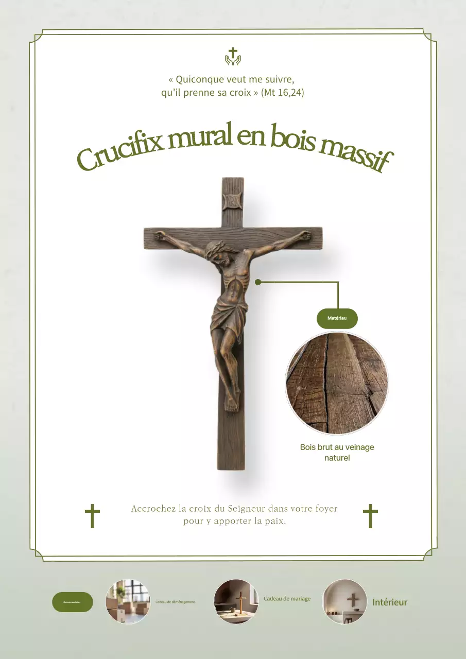 Intérieur traditionnel beige en croix