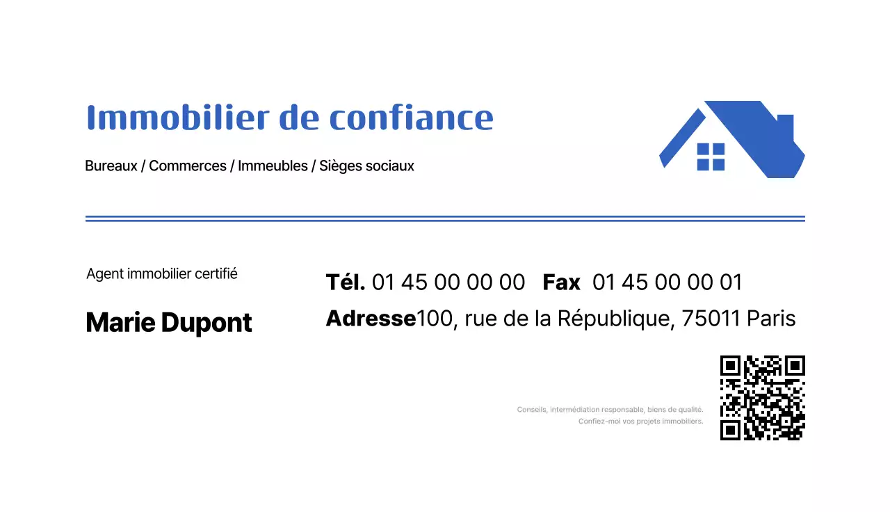 Annonce immobilière Blue Simple