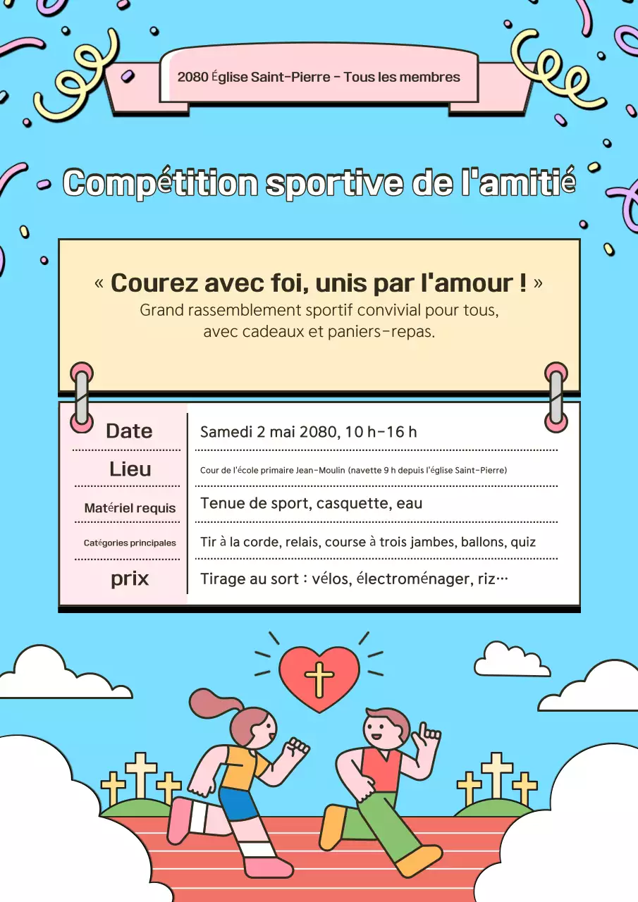 Événement du festival sportif Sky Blue Cute