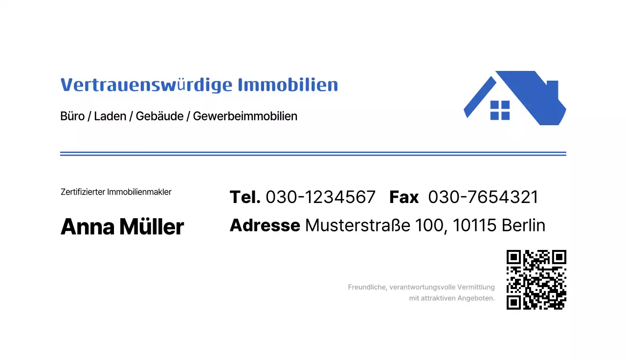 Blue Simple Immobilienanzeige