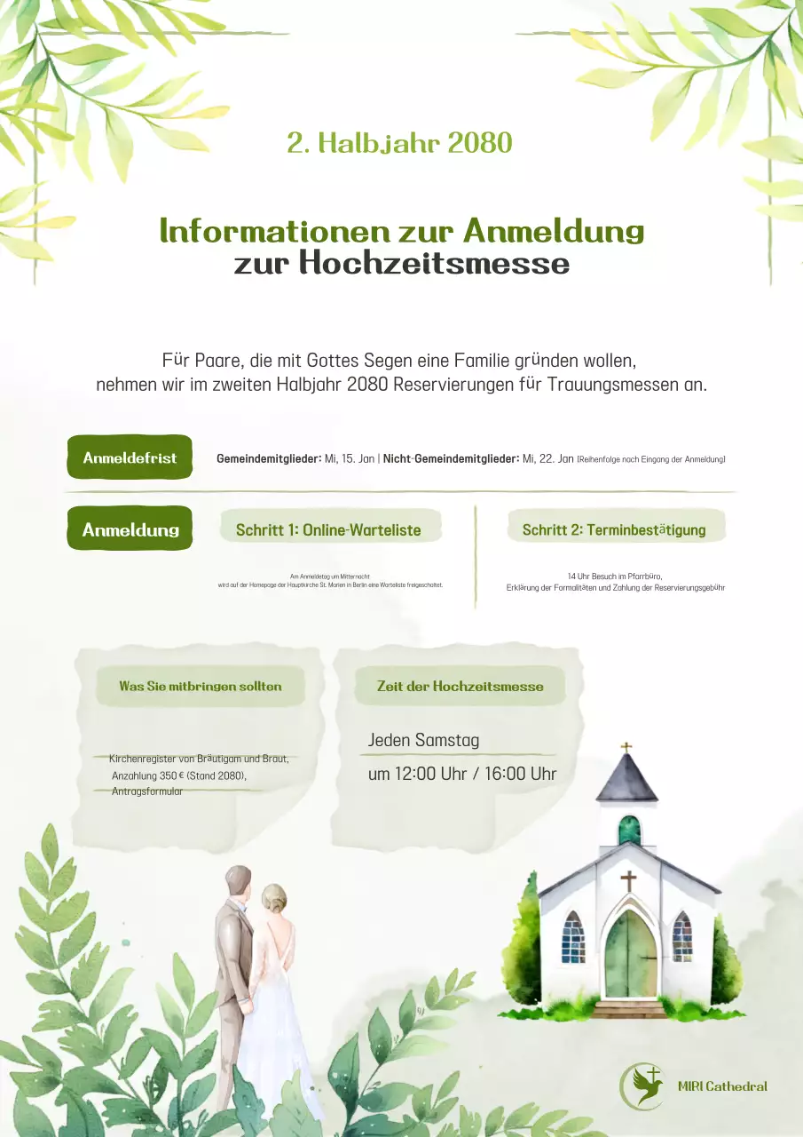 Einfacher Leitfaden für grüne Hochzeitsreservierungen