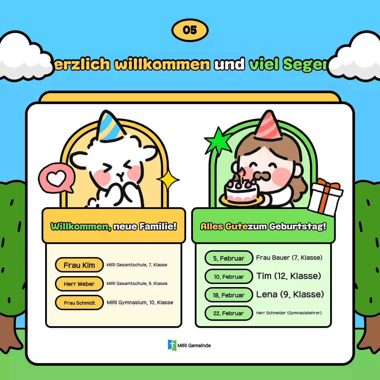 Himmelblauer Leitfaden für den Gottesdienst der Jugendgruppe