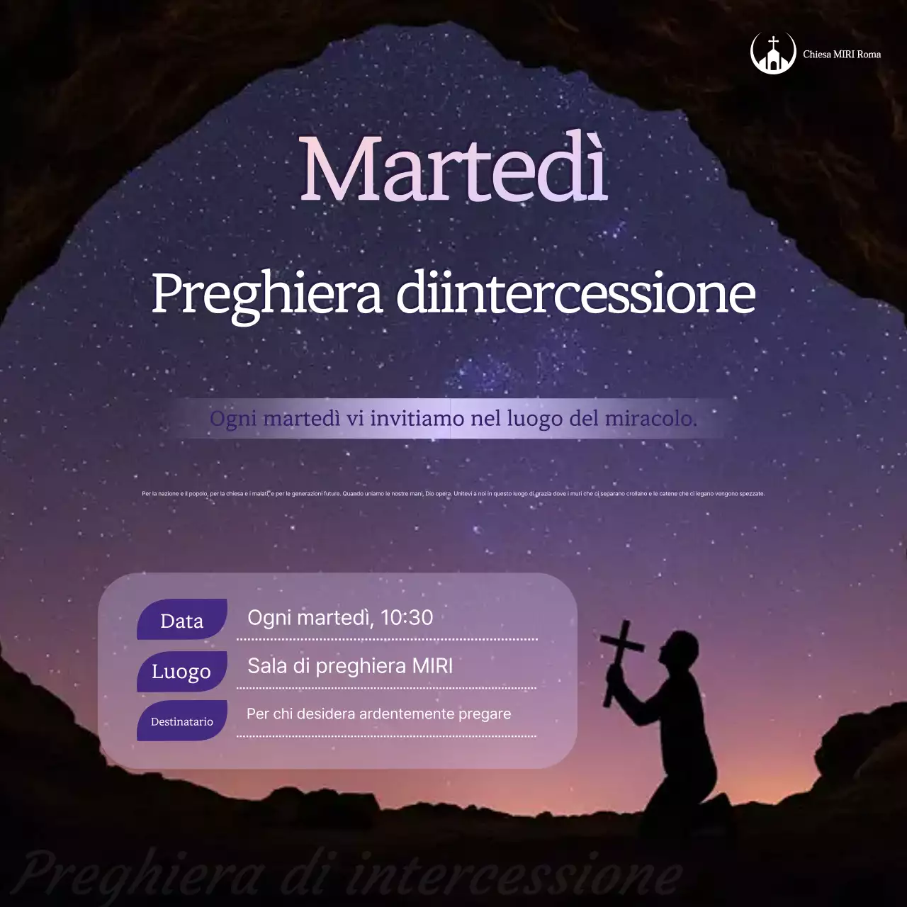 Guida all'incontro di preghiera semplice di Bora