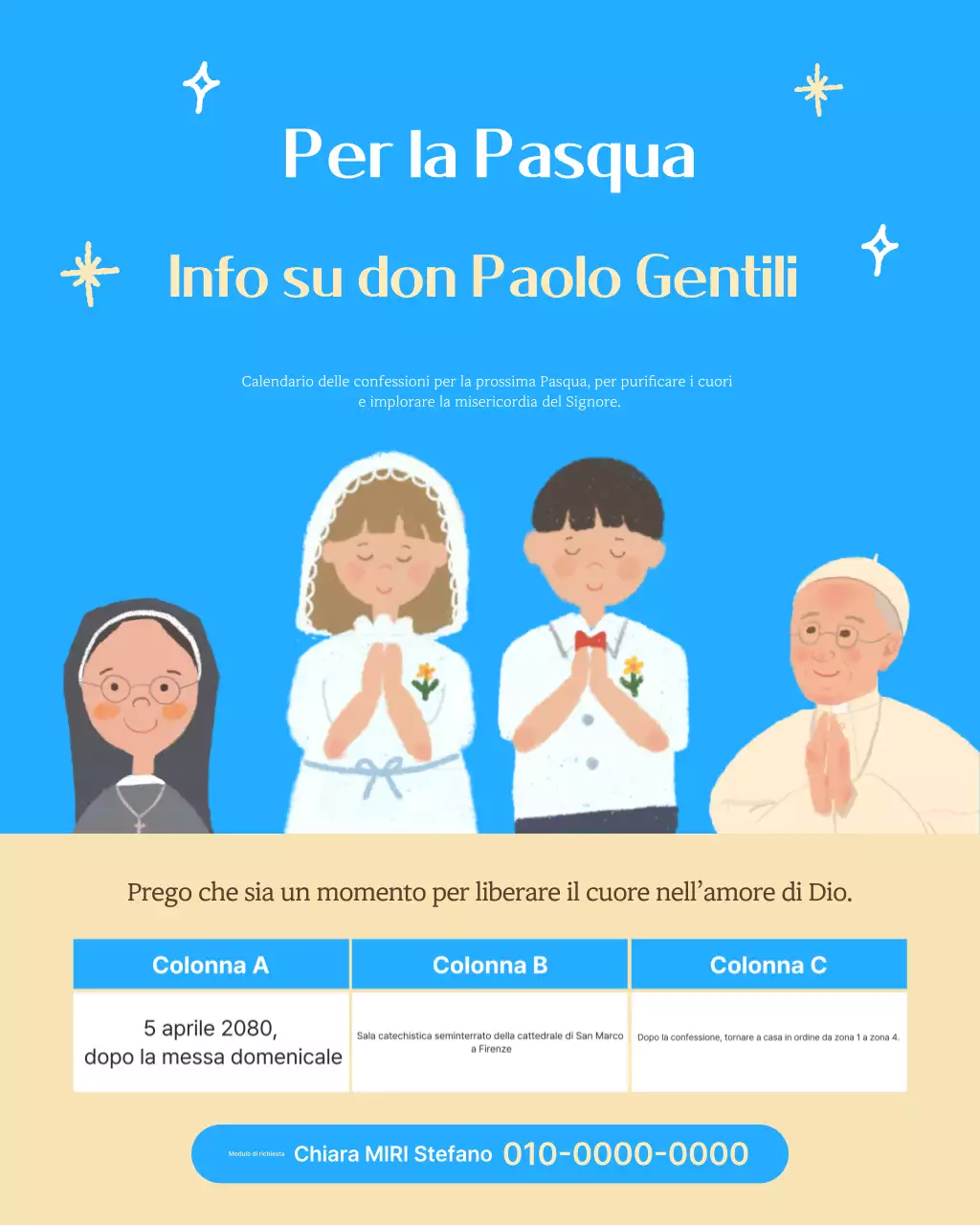 Guida di Pasqua per bambini blu