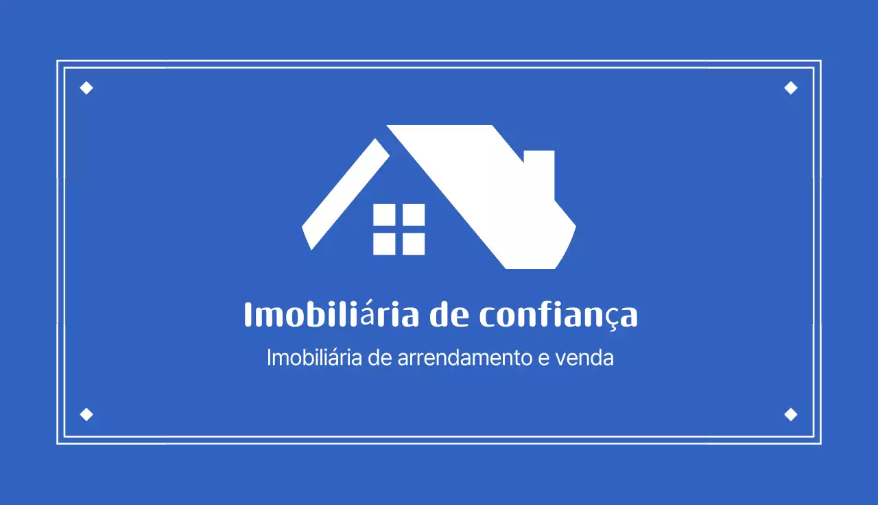Anúncio imobiliário simples e azul