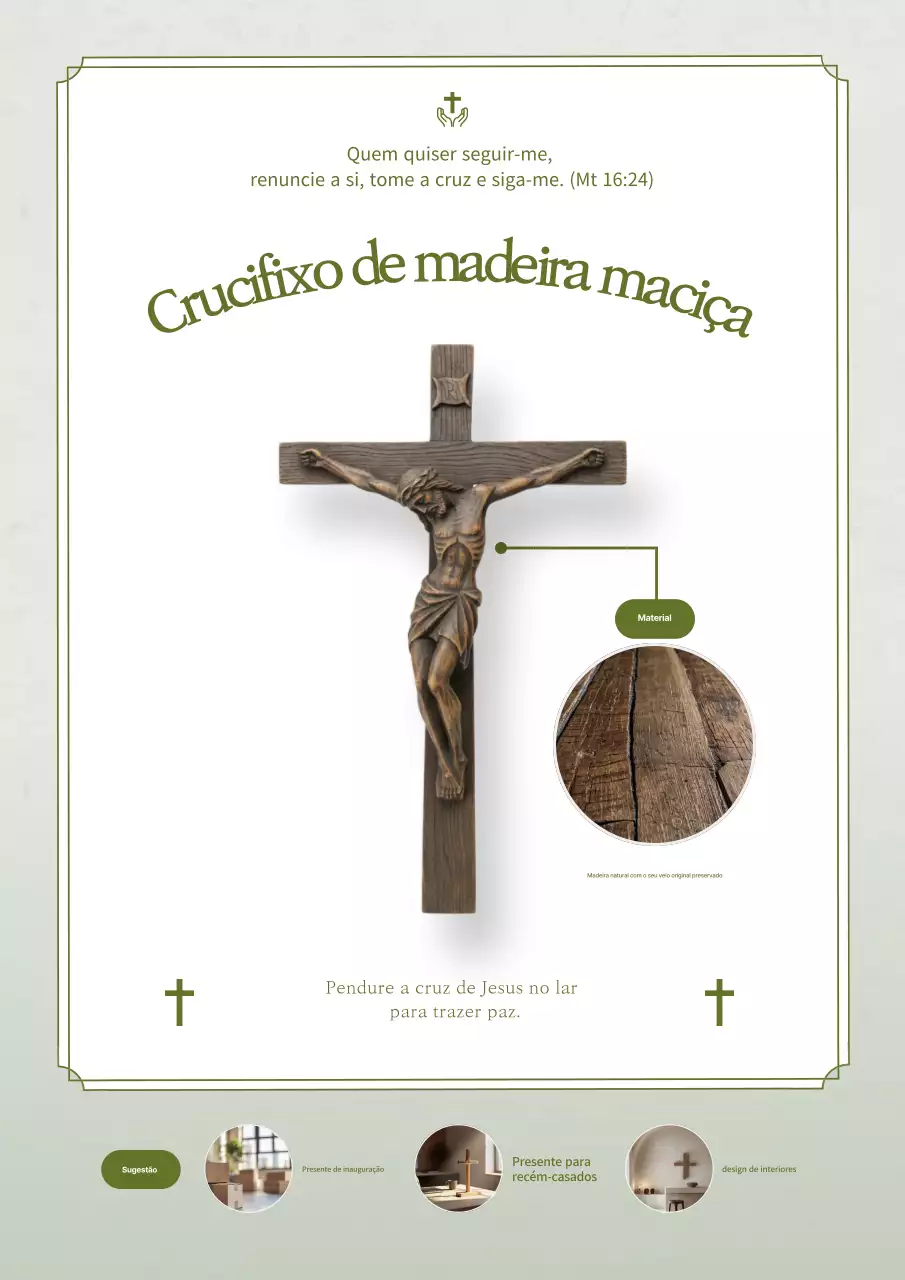Interior tradicional em forma de cruz bege