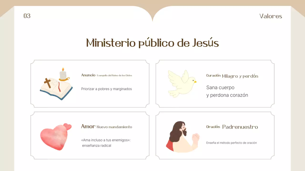 Materiales de capacitación sencillos en beige