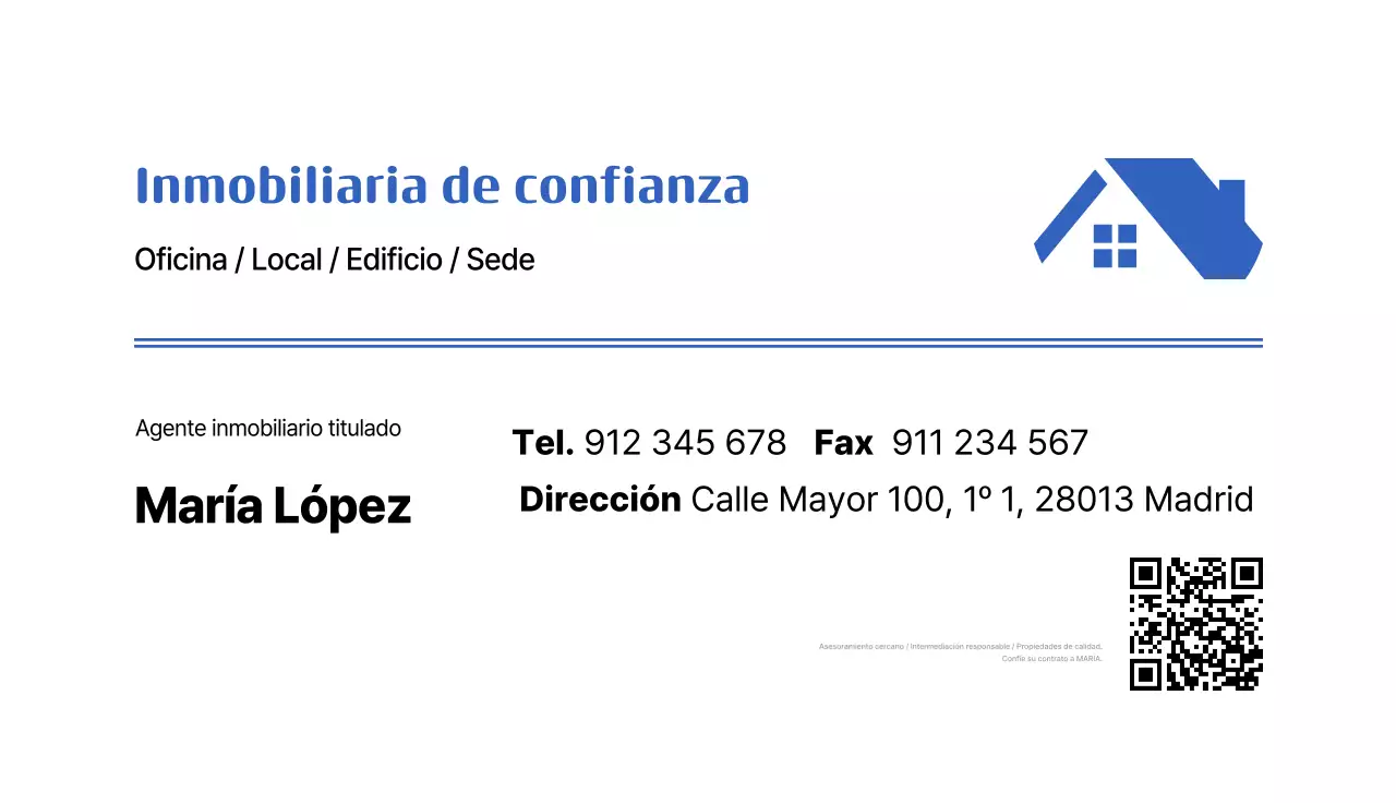 Anuncio inmobiliario Blue Simple
