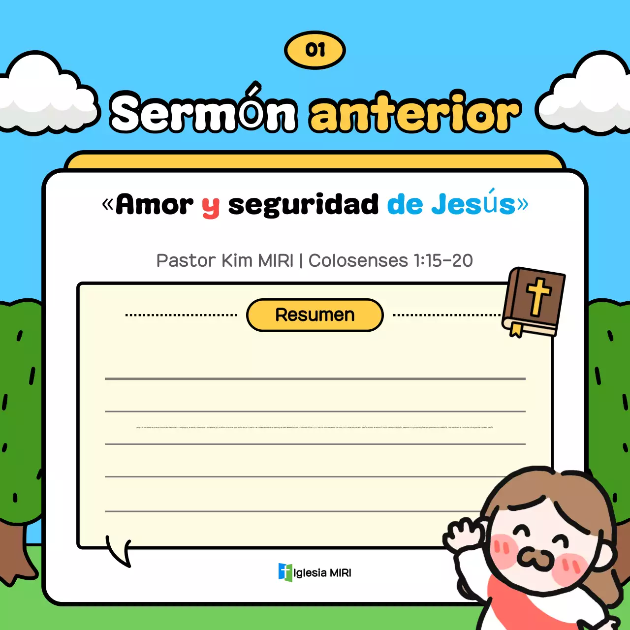 Guía de adoración del ministerio juvenil Sky Blue Cute