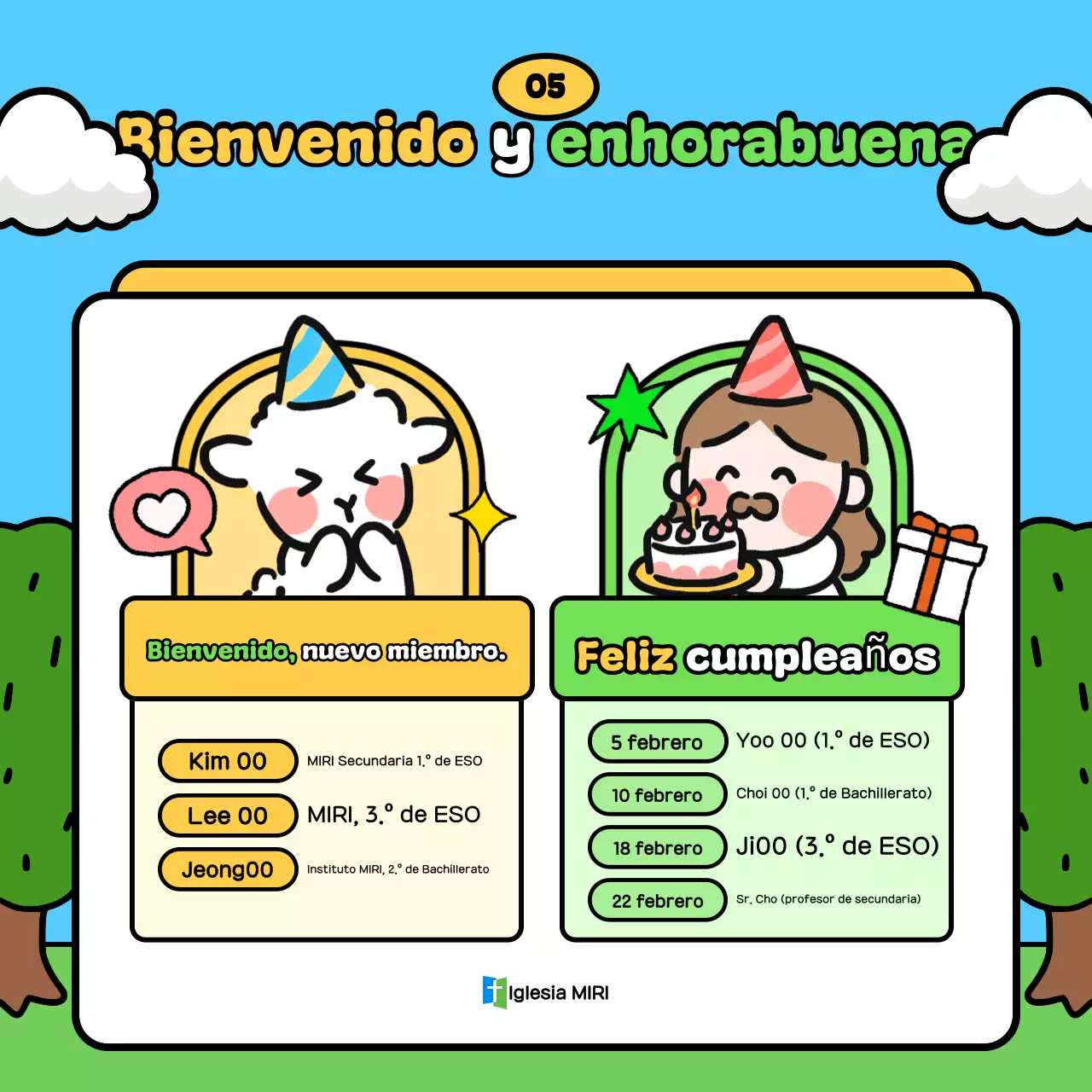 Guía de adoración del ministerio juvenil Sky Blue Cute