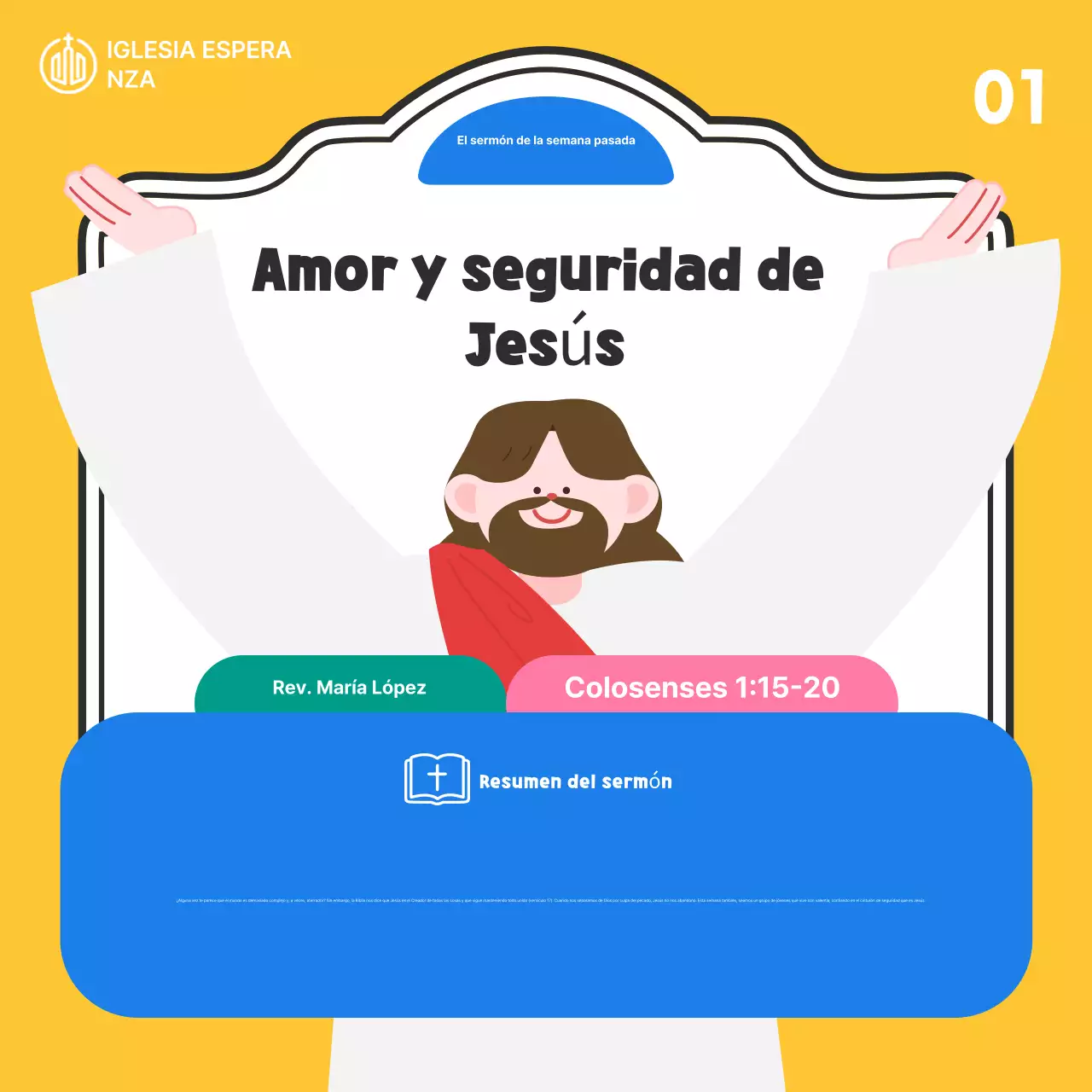 Guía de servicios de la iglesia Yellow Baby