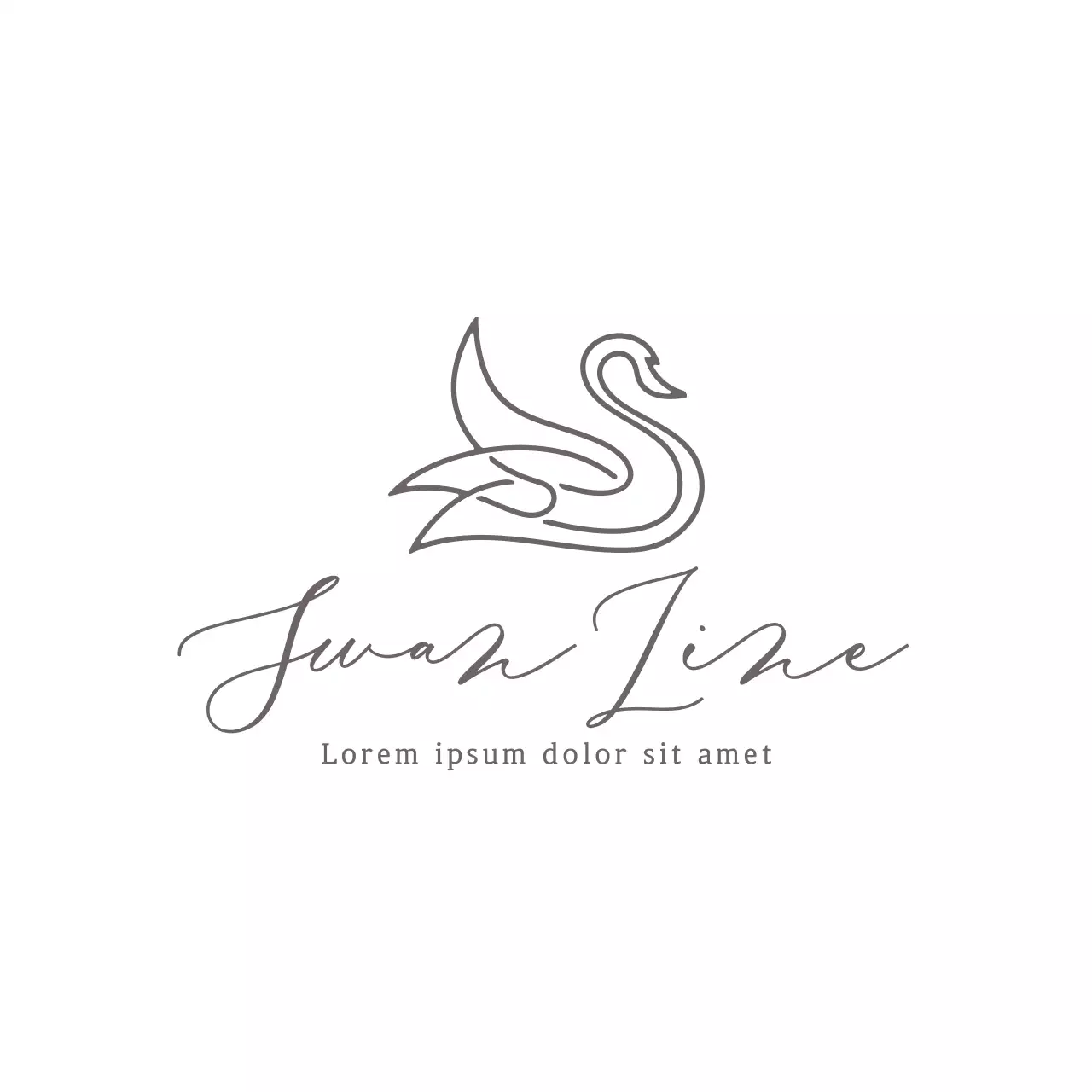 black elegant swan for brand identity