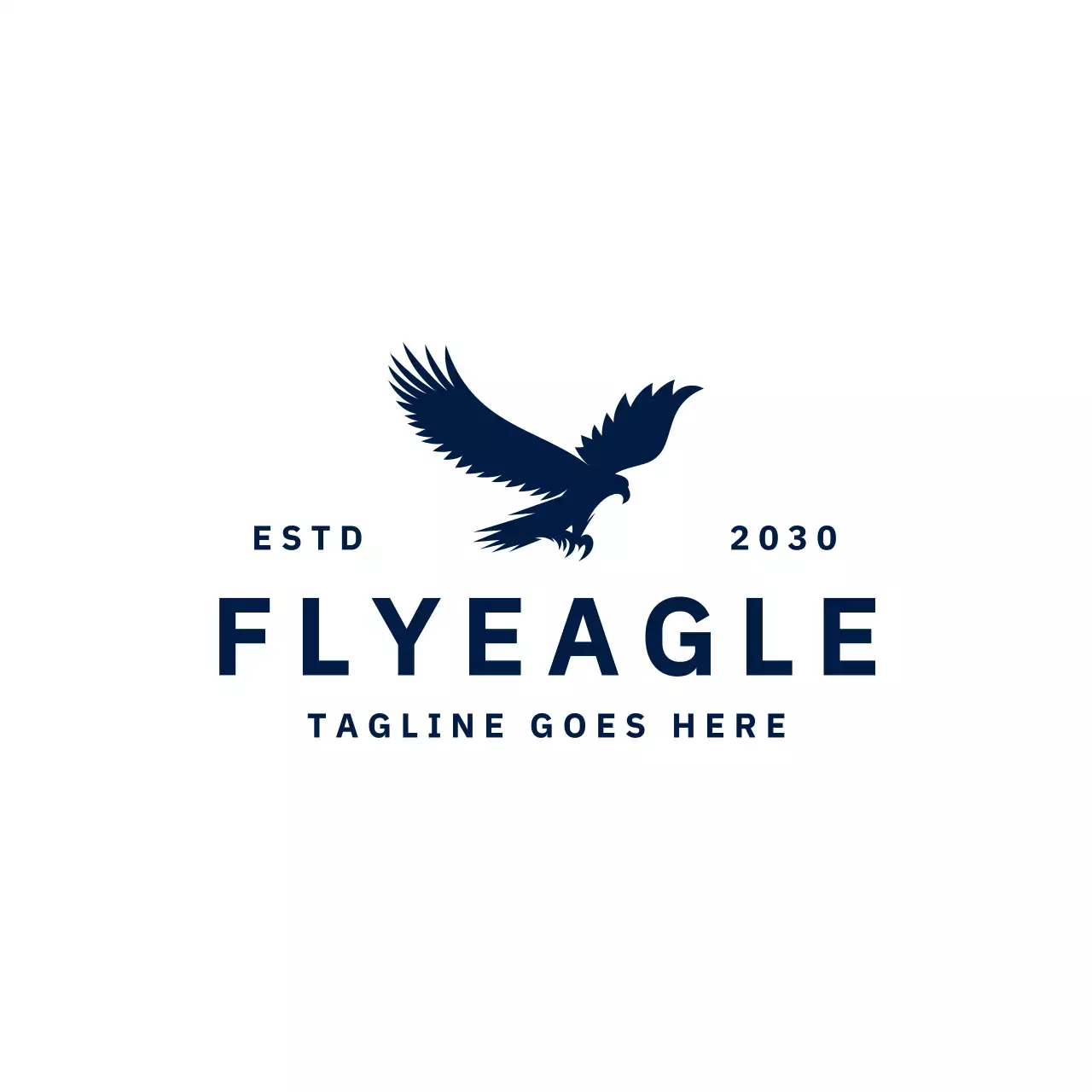 navy modern eagle for brand identity
