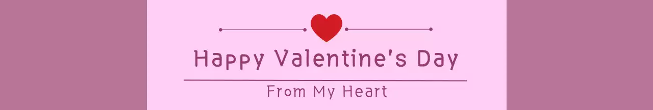 핑크 심플 발렌타인데이 카드