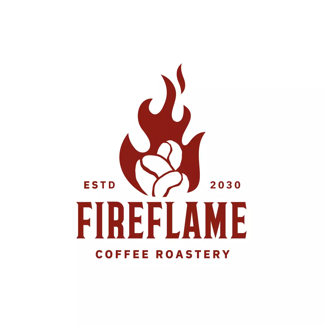 red modern coffee for brand identity