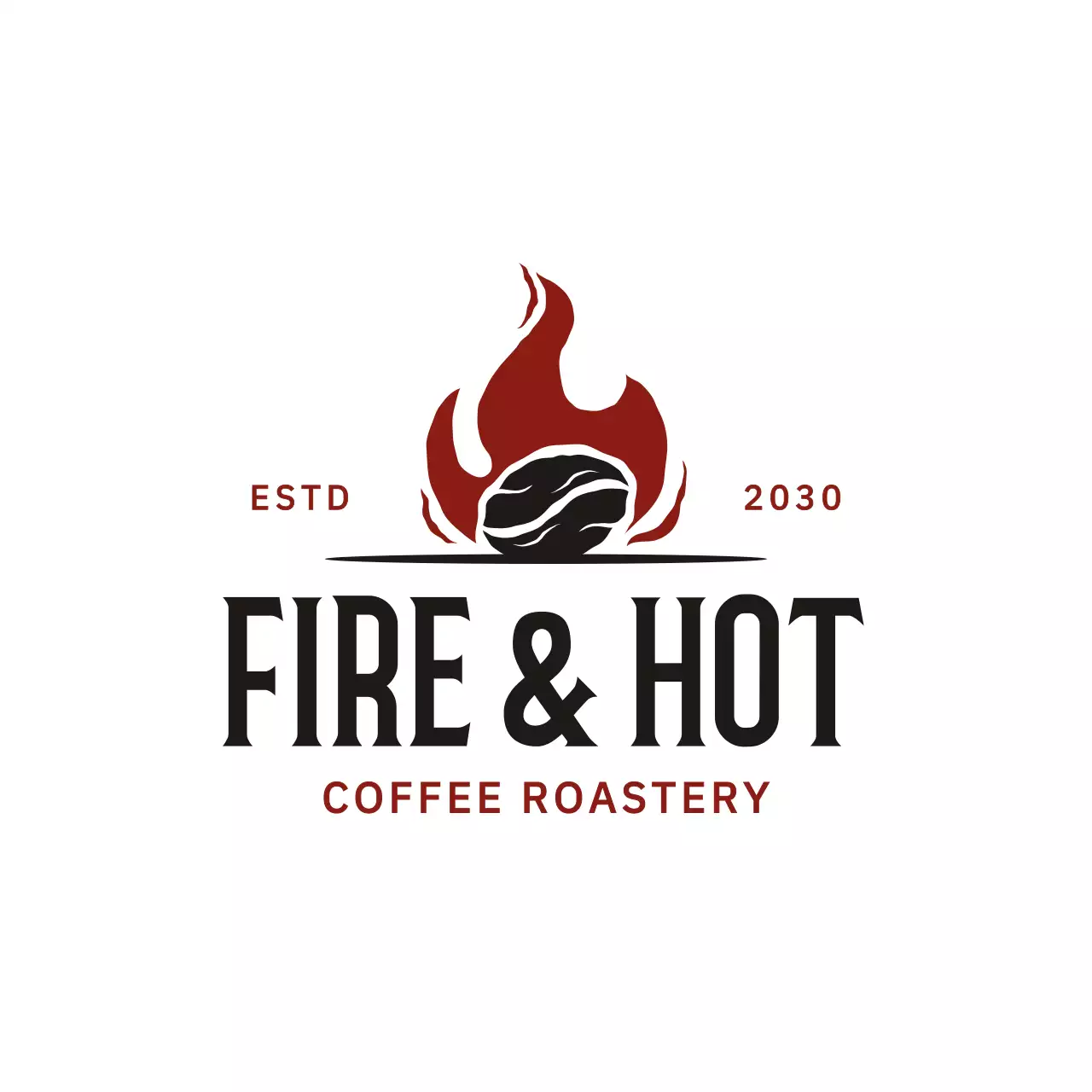 red modern coffee advertisement