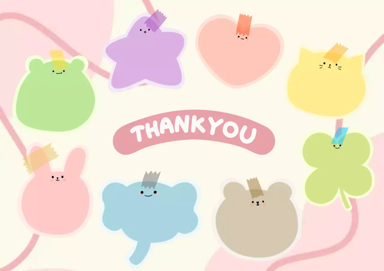 파스텔톤의 아기자기한 편지