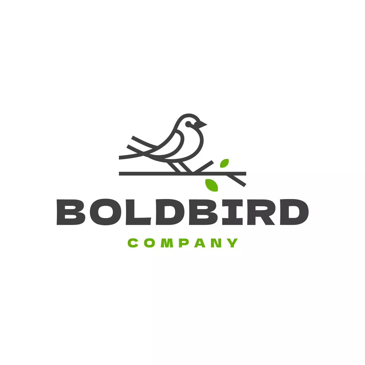 Black Monoline Bird for Brand Identity