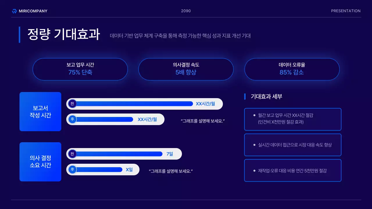 남색의 모던한 인프라 도입 방안 기획서
