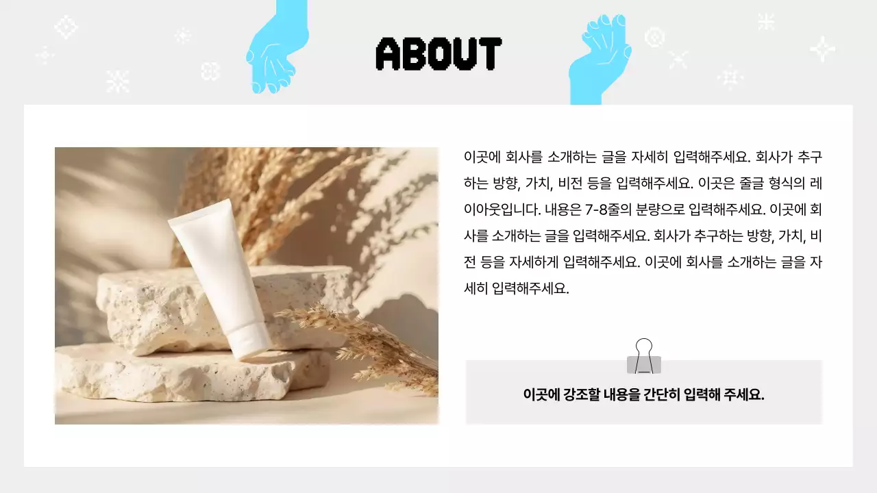 하늘색 모던 브랜드 소개서