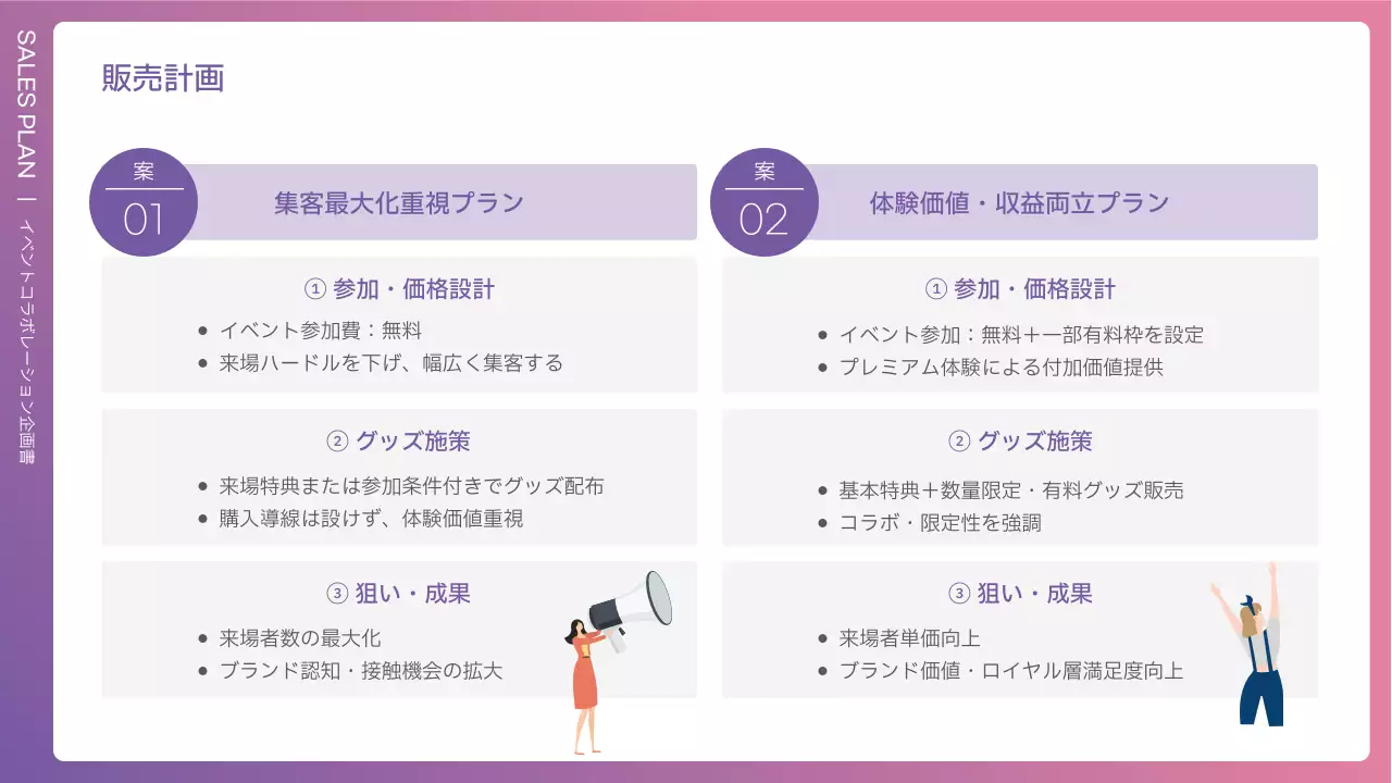 ピンク モダン ビジネス 企画書