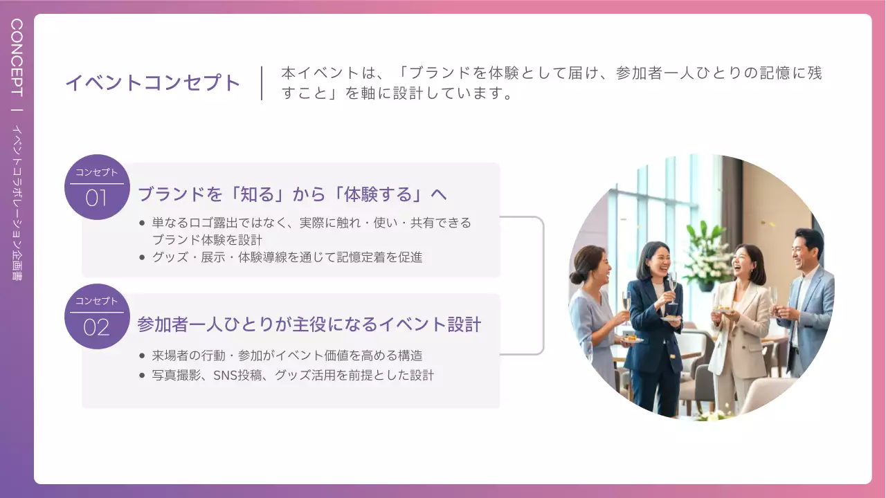 ピンク モダン ビジネス 企画書