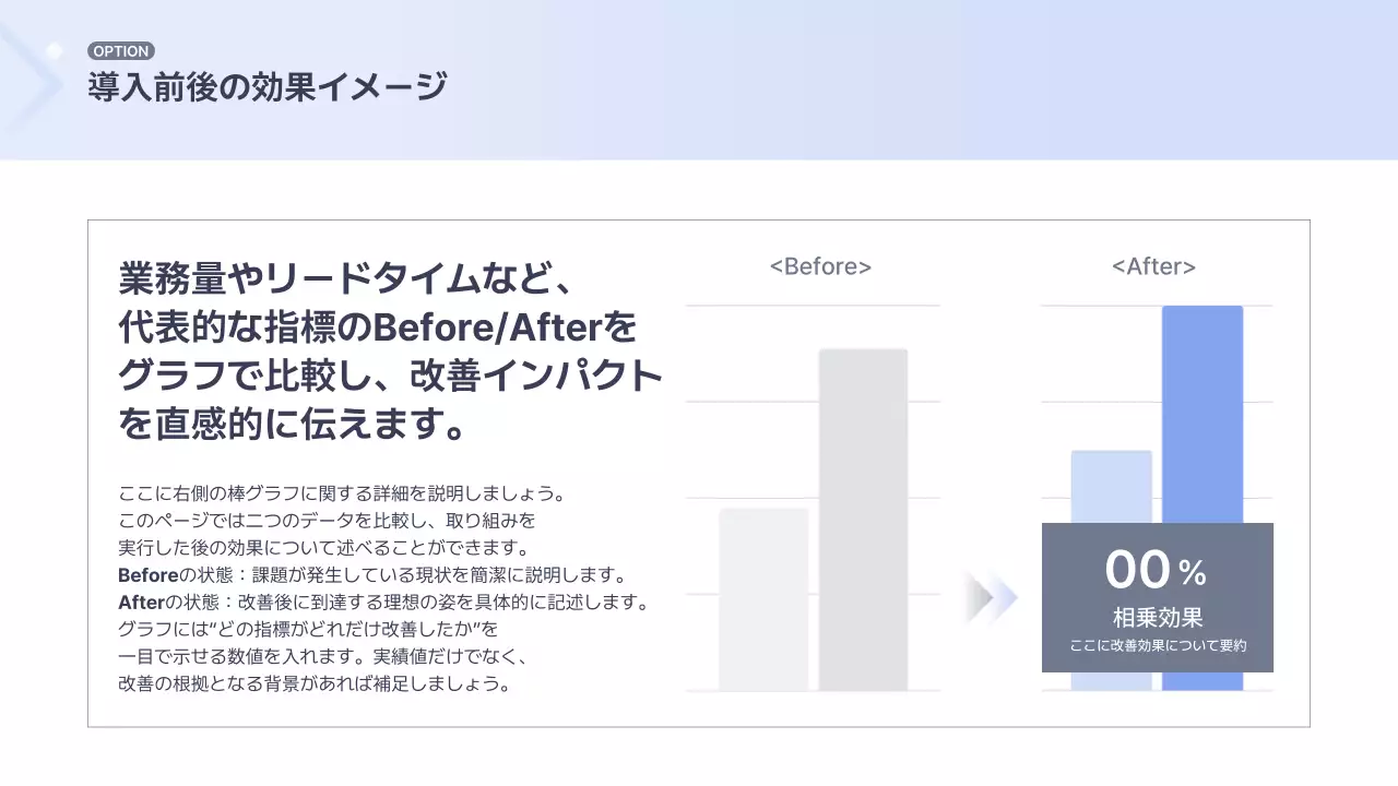 青 シンプル ビジネス 提案書