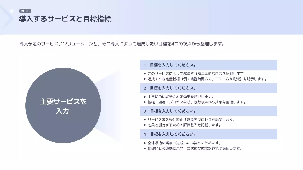青 シンプル ビジネス 提案書