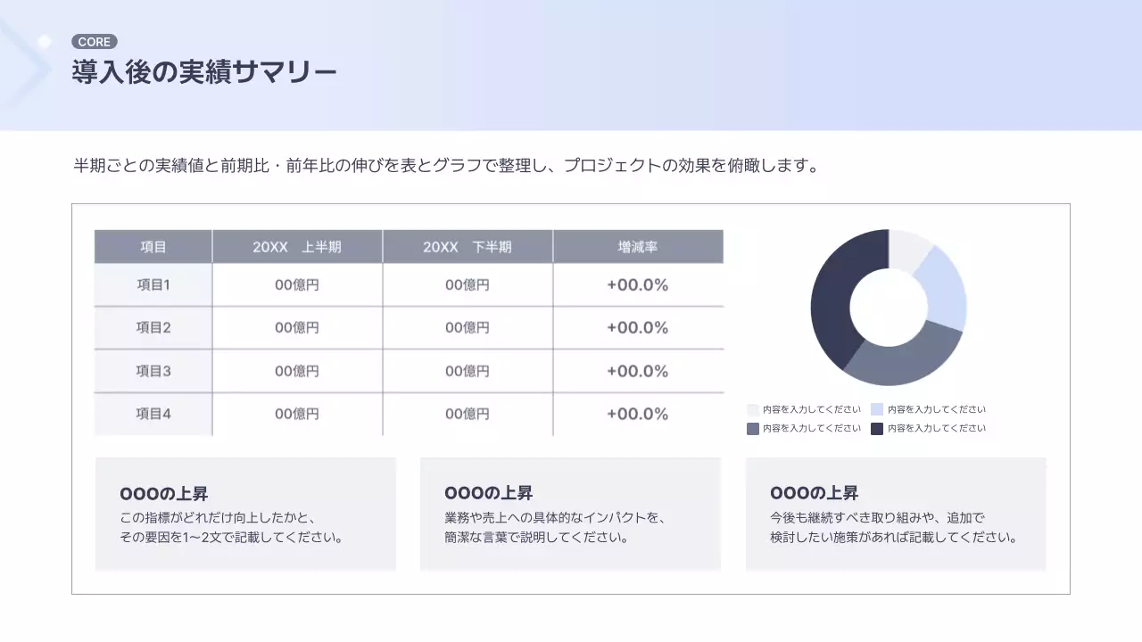 青 シンプル ビジネス 提案書