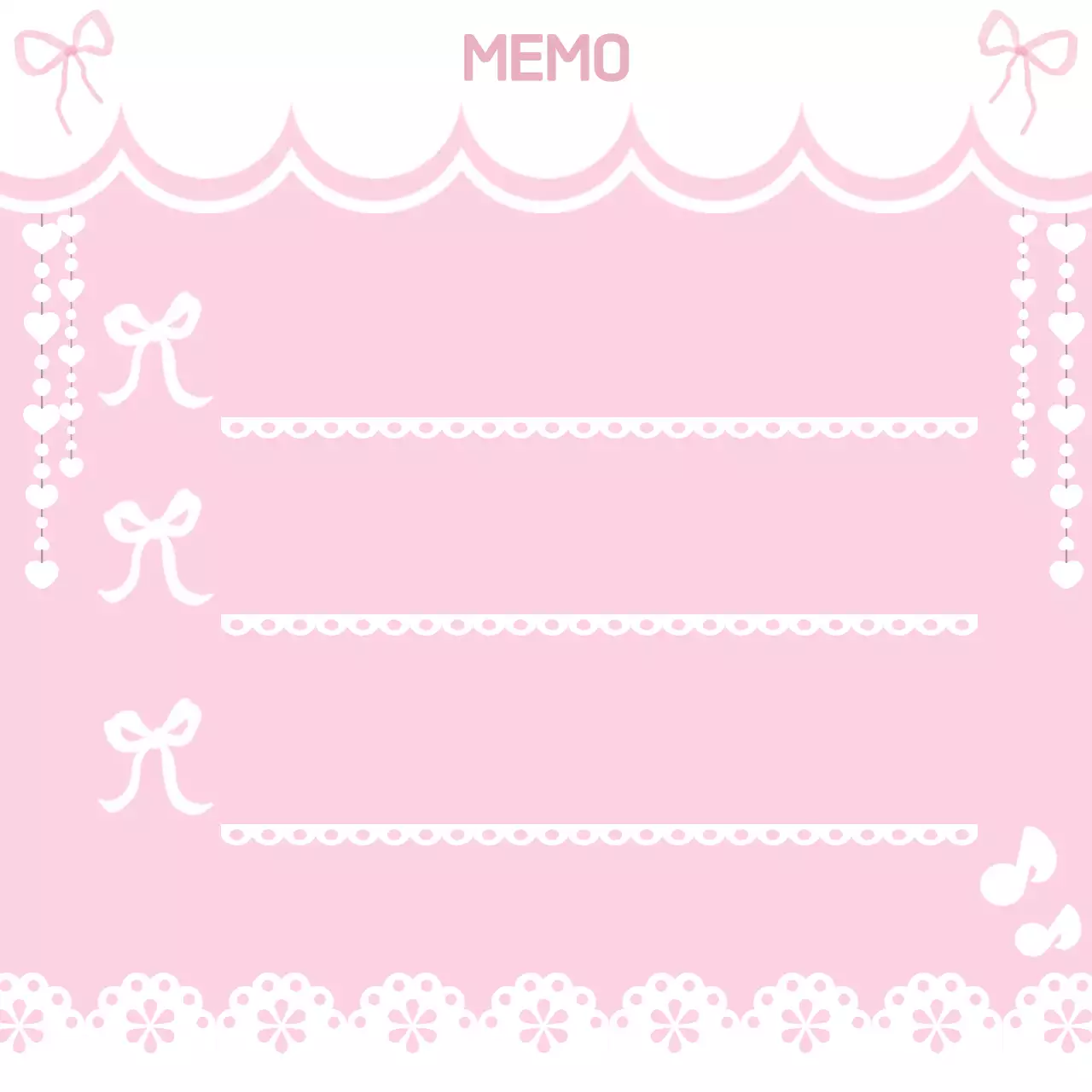 분홍색 아기자기한 리본