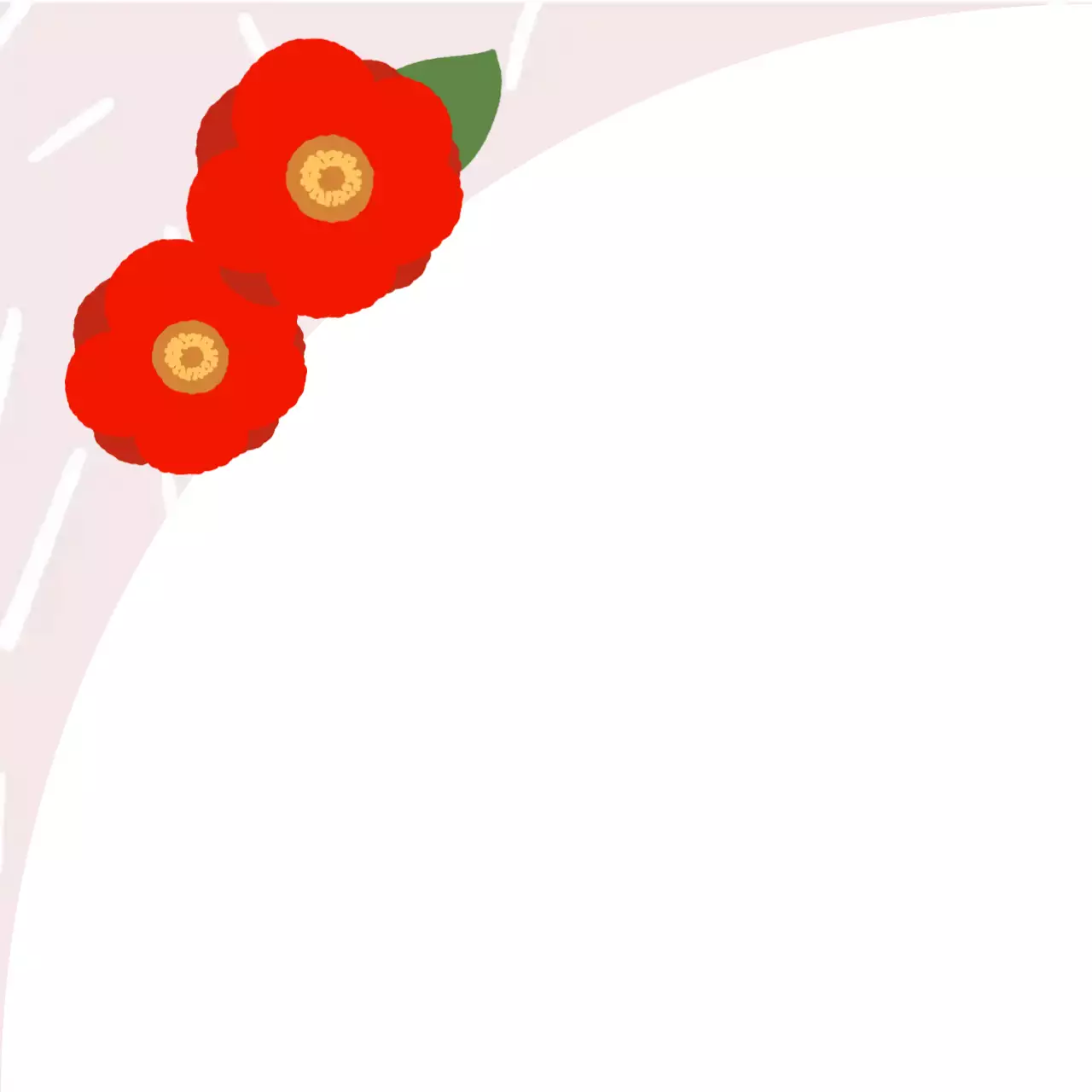 빨강 심플 자연 엽서