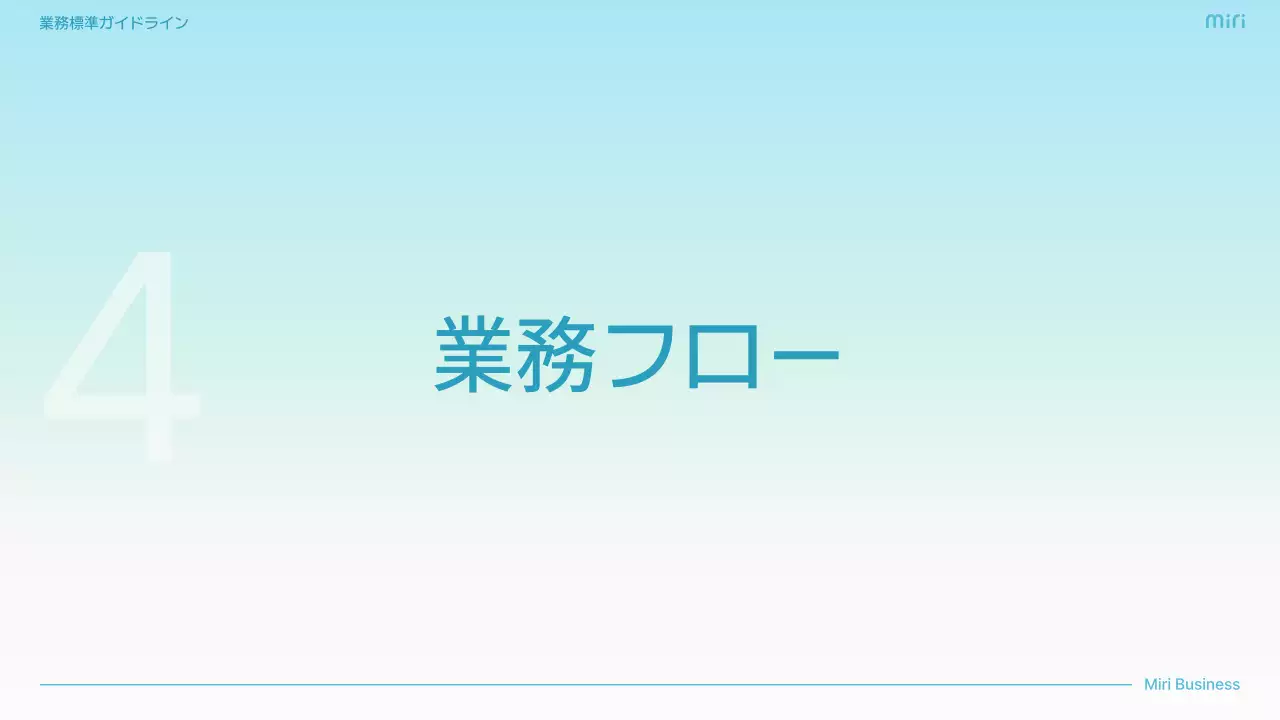 水色 シンプル ビジネス ガイドライン  プレゼンテーション