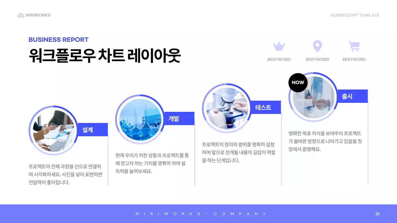 하늘색 미니멀 회사소개서 설명