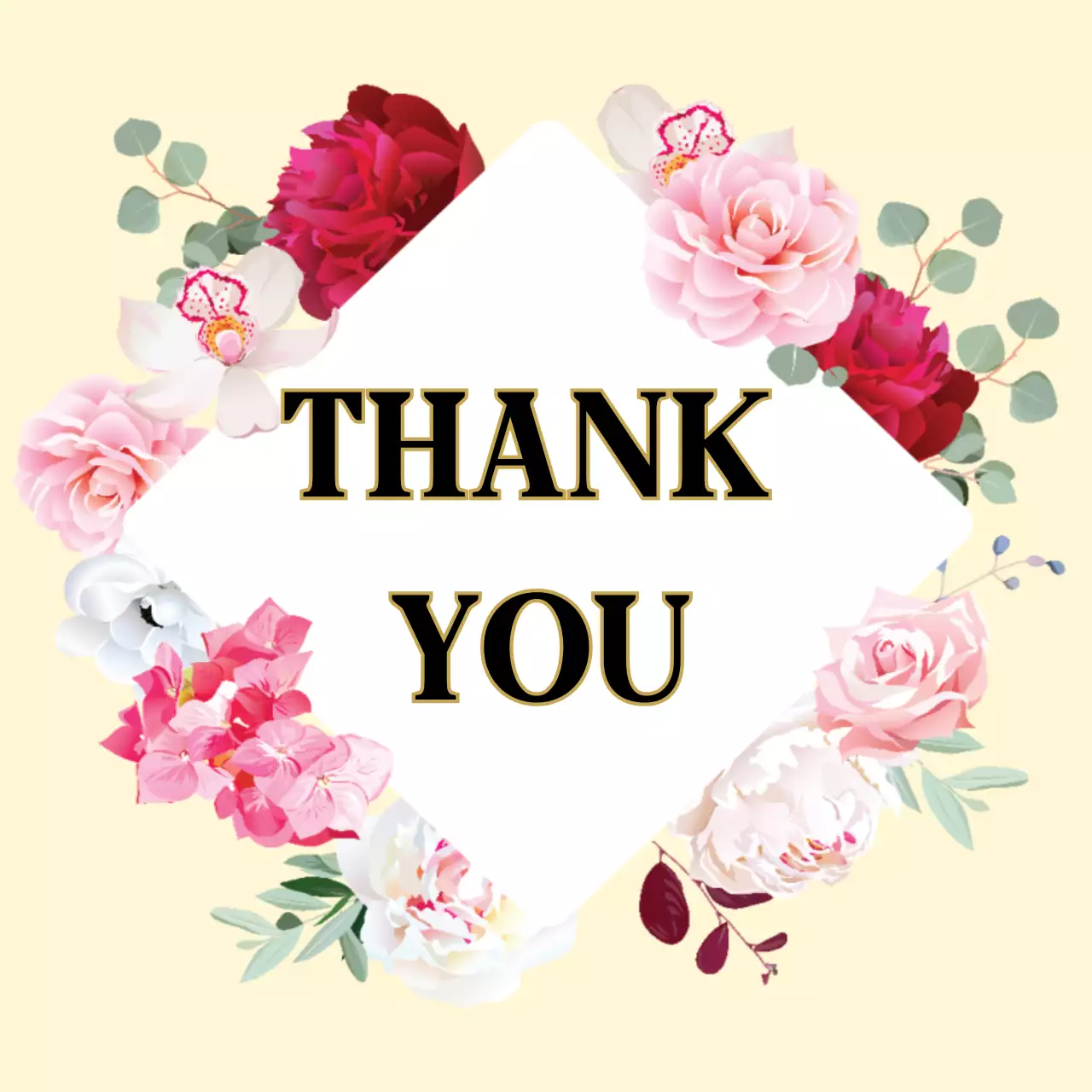 베이지 아기자기한 감사 인사