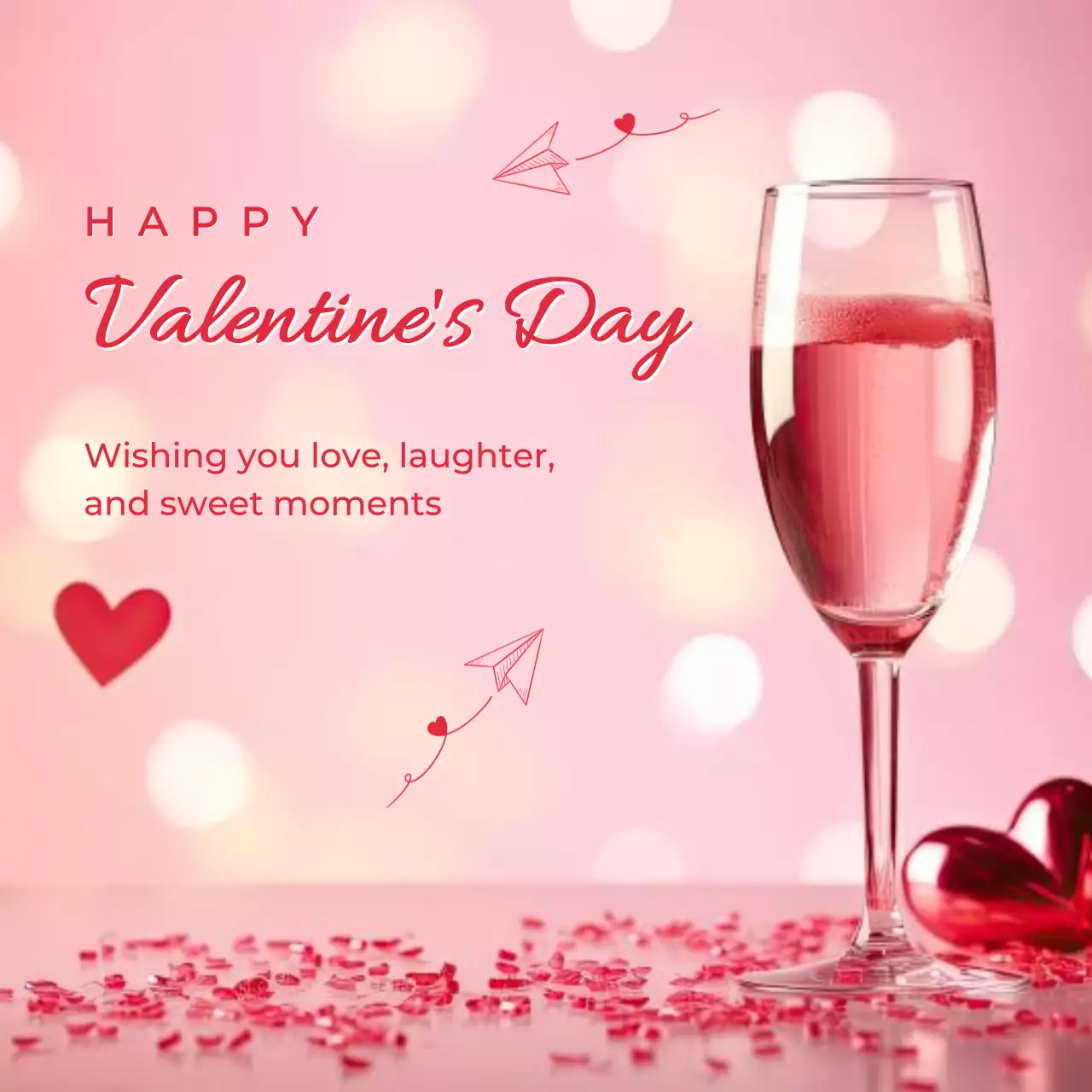 핑크 로맨틱 기념일 인사