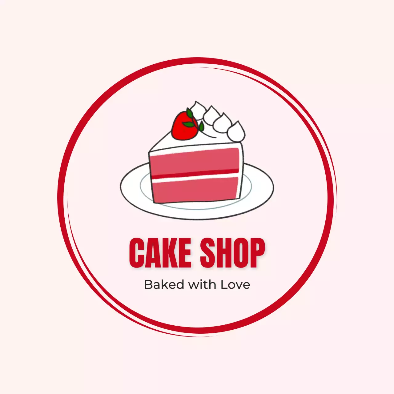 빨강 심플 디저트 광고