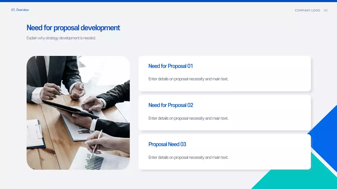 Blue Modern Proposal Planning Document
