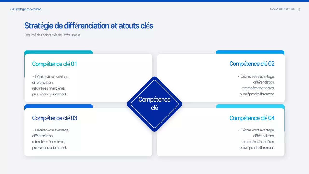 Document de planification de la proposition Blue Modern